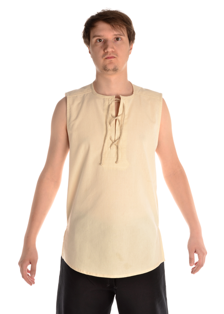 Mittelalter Hemd Heorot in Beige Frontansicht