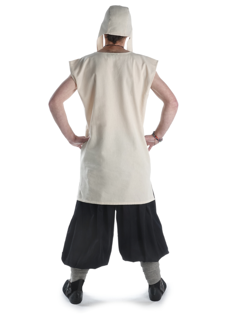 Mittelalter Tunika Jorel in Beige Rückansicht