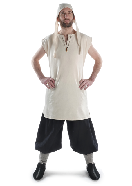 Mittelalter Tunika Jorel in Beige Frontansicht