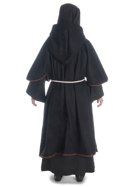 Mittelalter Garnache Eir in Schwarz-Braun Rückansicht