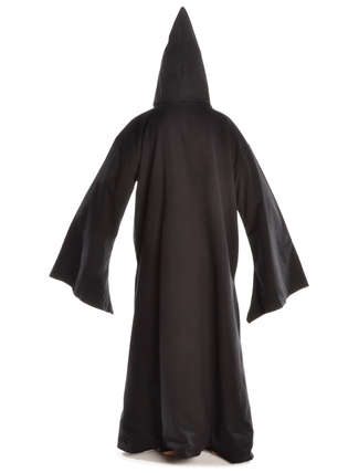 Mittelalter Mantel Tankanis in Schwarz Rückansicht 2