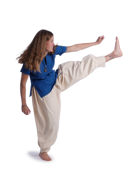 Wikinger Hose Eydis in Beige Frontansicht 2