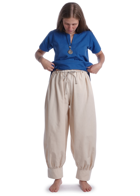 Wikinger Hose Eydis in Beige Frontansicht 3