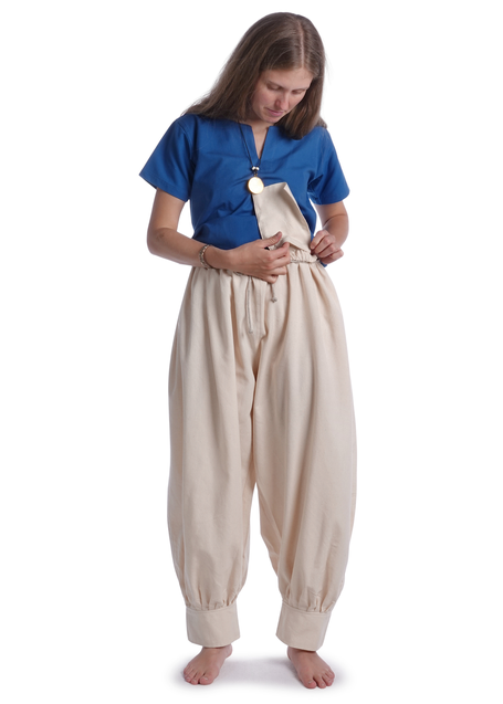 Wikinger Hose Eydis in Beige Frontansicht 4
