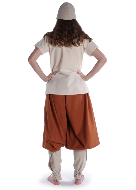 Wikinger Hose Eydis in Orange Rückansicht 2