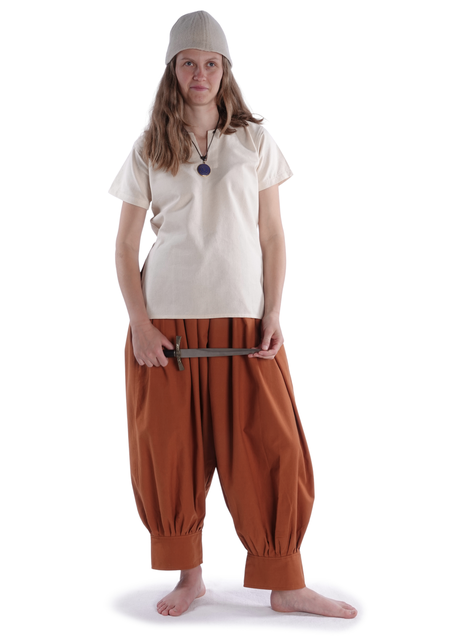 Wikinger Hose Eydis in Orange Frontansicht