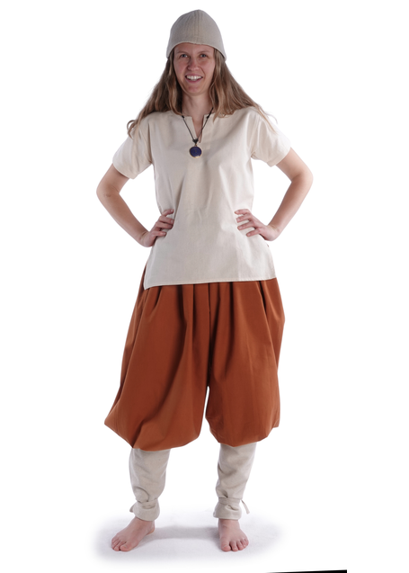 Wikinger Hose Eydis in Orange Frontansicht 2