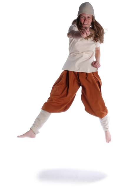 Wikinger Hose Eydis in Orange Frontansicht 5