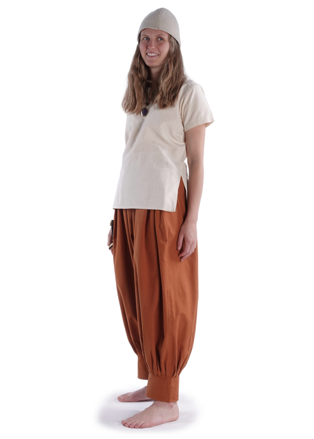 Wikinger Hose Eydis in Orange Seitenansicht