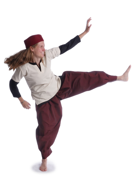 Wikinger Hose Eydis in Rot Frontansicht 2