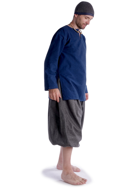 Wikinger Hose Odin in Grau Seitenansicht 2