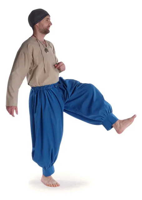 Wikinger Hose Odin in Königsblau Seitenansicht