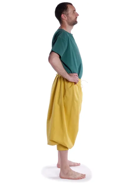 Wikinger Hose Odin in Gelb Seitenansicht