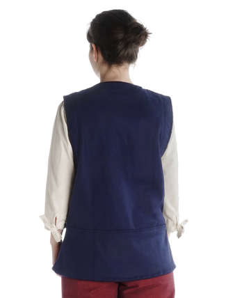 Mittelalter Wams Flordibel in Blau Rückansicht