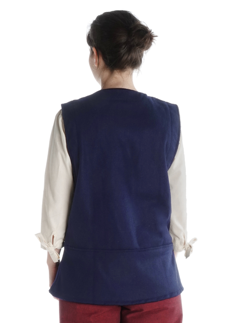 Mittelalter Wams Flordibel in Blau Rückansicht