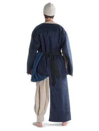 Wikinger Tunika Vali in Blau Rückansicht 2