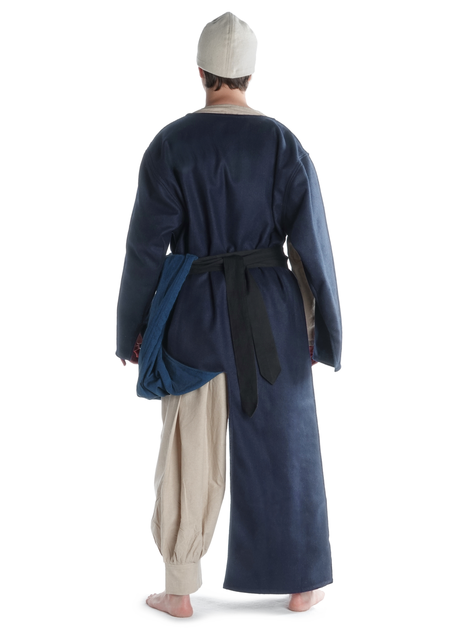 Wikinger Tunika Vali in Blau Rückansicht 2