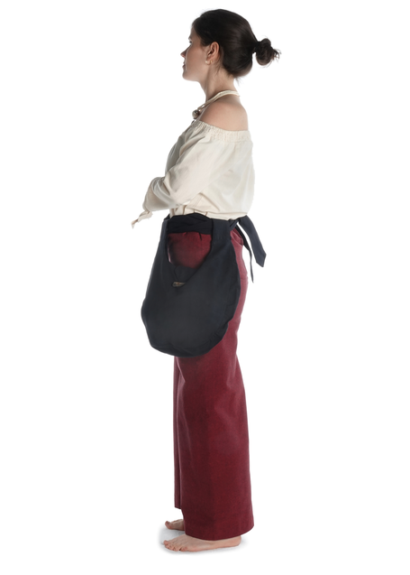 Mittelalter Tasche Egil in Schwarz Frontansicht 5