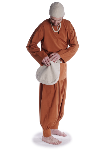 Mittelalter Tasche Egil in Beige Frontansicht 3