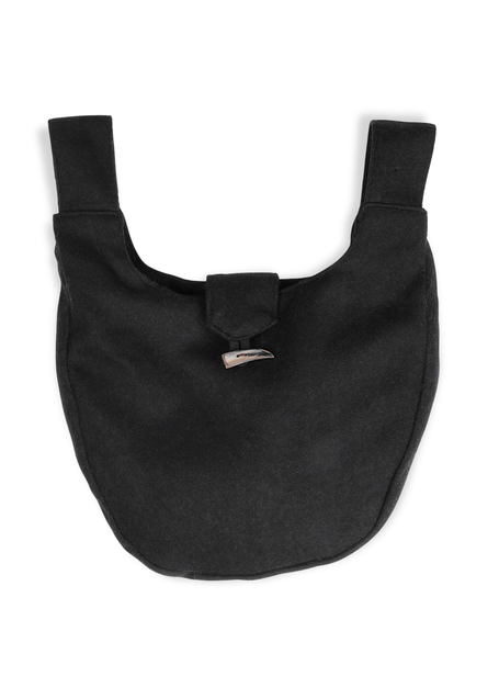 Mittelalter Tasche Egil in Schwarz Frontansicht