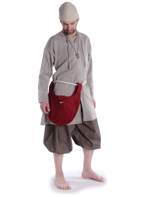 Mittelalter Tasche Egil in Rot Frontansicht 4