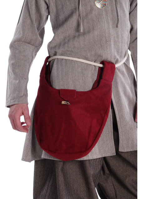 Mittelalter Tasche Egil in Rot Frontansicht 5