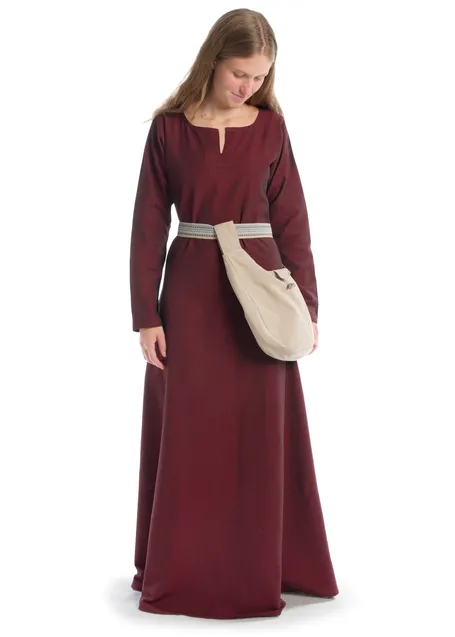 Mittelalter Tasche Egil in Hanffarben Seitenansicht 4