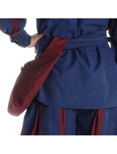 Mittelalter Tasche Egil in Rot Seitenansicht 2