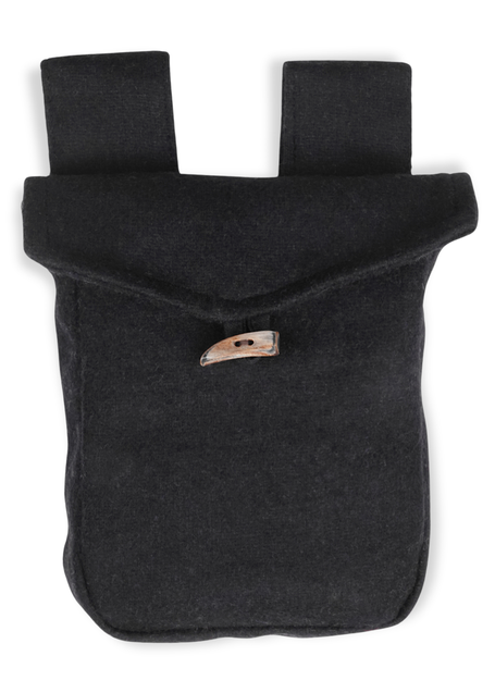 Mittelalter Tasche Widia in Schwarz Frontansicht