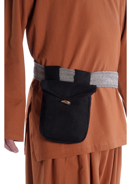 Mittelalter Tasche Widia in Schwarz Frontansicht 5