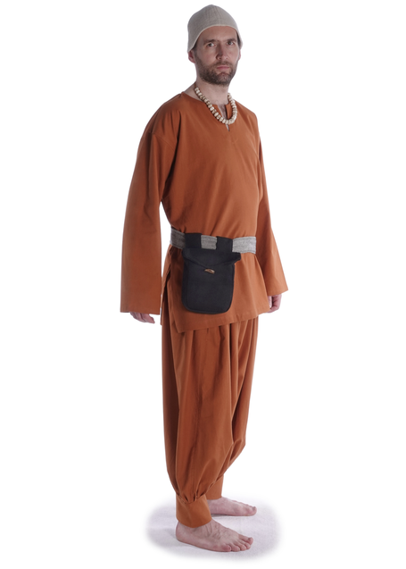 Mittelalter Tasche Widia in Schwarz Frontansicht 6