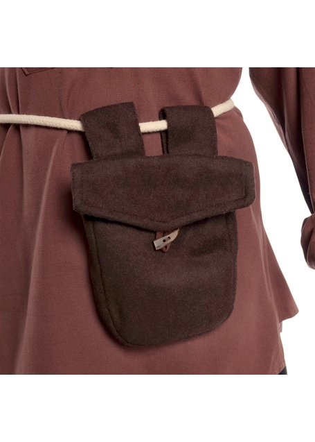 Mittelalter Tasche Widia in Braun Detailansicht 2