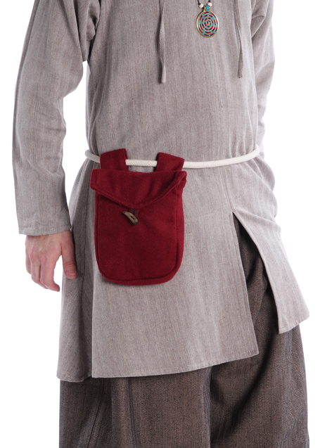 Mittelalter Tasche Widia in Rot Frontansicht 6