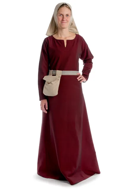 Mittelalter Tasche Widia in Hanffarben Seitenansicht 2