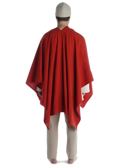 Mittelalter Umhang Bragi in Feuerrot Rückansicht 2