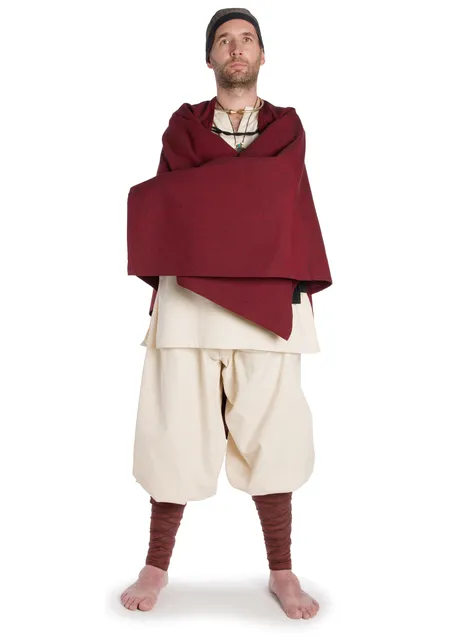 Mittelalter Umhang Bragi in Rot Frontansicht 6