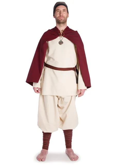 Mittelalter Umhang Bragi in Rot Frontansicht 7