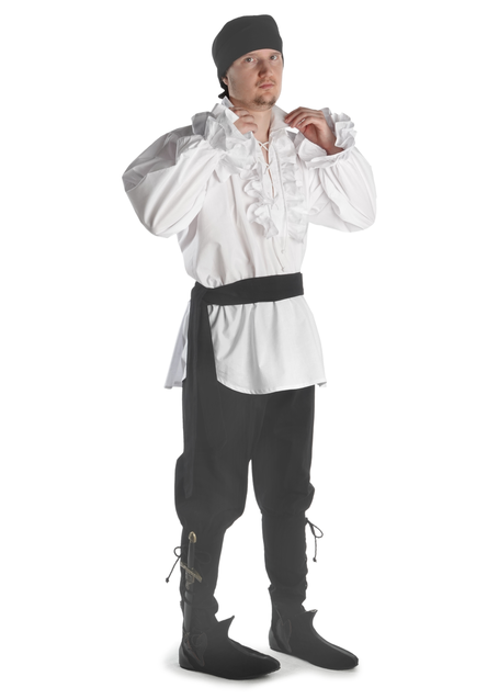 Mittelalter Gürtel Dag in Schwarz Seitenansicht 2