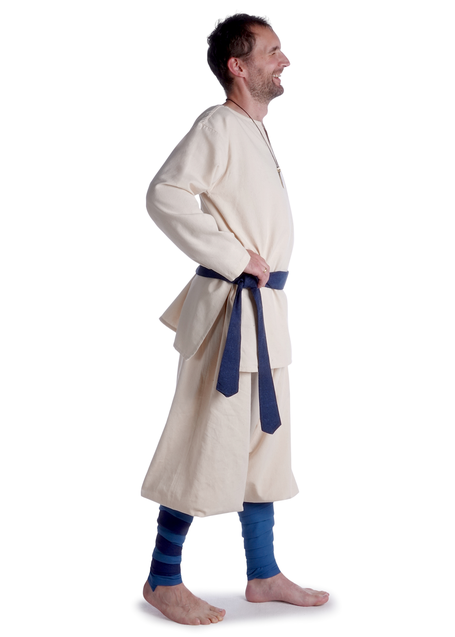 Mittelalter Gürtel Dag in Blau Seitenansicht