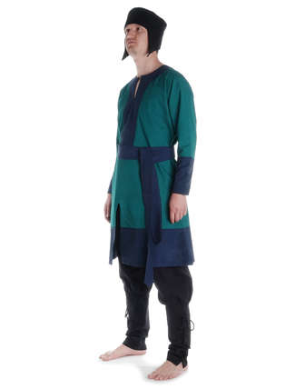 Mittelalter Gürtel Dag in Blau Seitenansicht 2