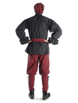 Mittelalter Gürtel Dag in Rot Rückansicht