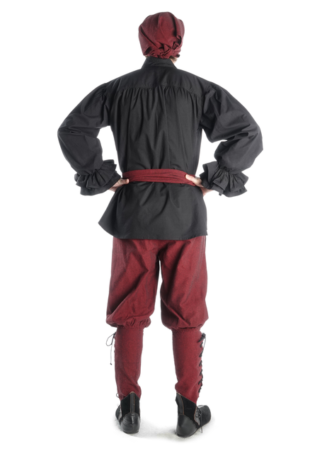 Mittelalter Gürtel Dag in Rot Rückansicht
