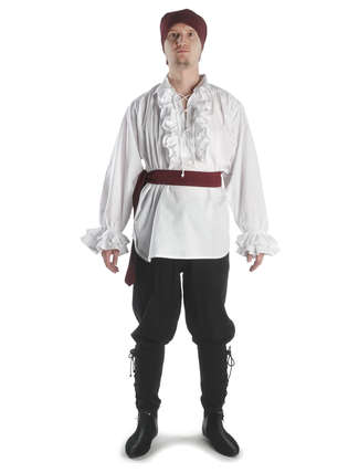 Mittelalter Gürtel Dag in Rot Frontansicht 2