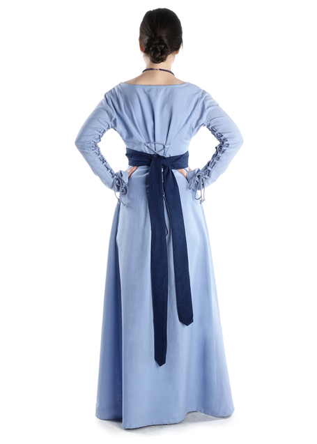 Mittelalter Gürtel Jörd in Blau Rückansicht
