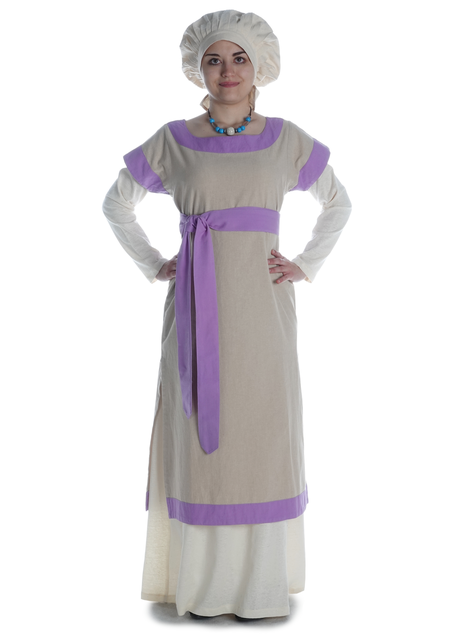 Mittelalter Gürtel Jörd in Violett Frontansicht