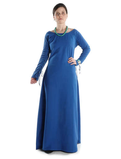Mittelalter Kleid Hildegunde in KÃ¶nigsblau Frontansicht 2