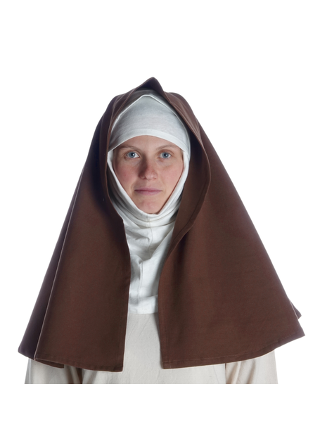 Mittelalter Velan Hildegard in Beige-Braun Frontansicht