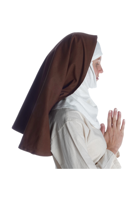 Mittelalter Velan Hildegard in Beige-Braun Seitenansicht
