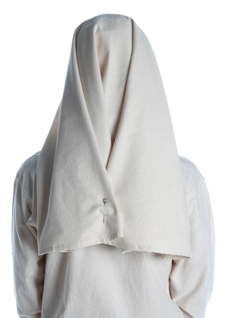 Mittelalter Velan Hildegard in Beige Rückansicht 2