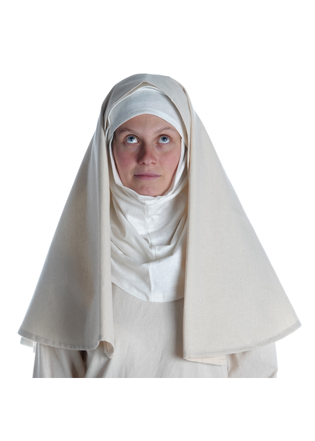Mittelalter Velan Hildegard in Beige Frontansicht